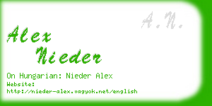 alex nieder business card